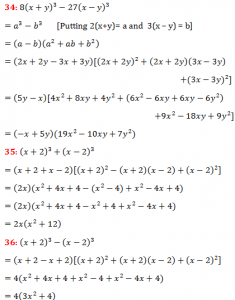 RS Aggarwal Class 9 Chapter 3 Exercise 3F Solution