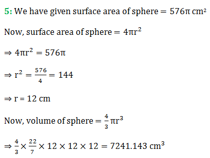 RS Aggarwal Class 9 Chapter 15 Exercise 15D Solution